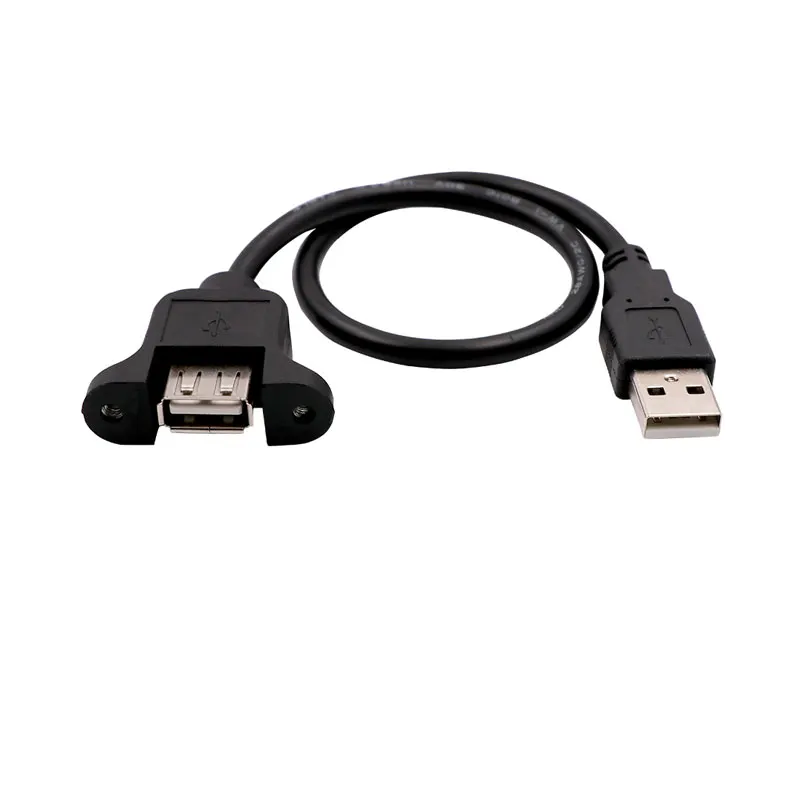 USB 2 0 мужчин и женщин удлинитель с винт крепления панели Блокировка отверстия