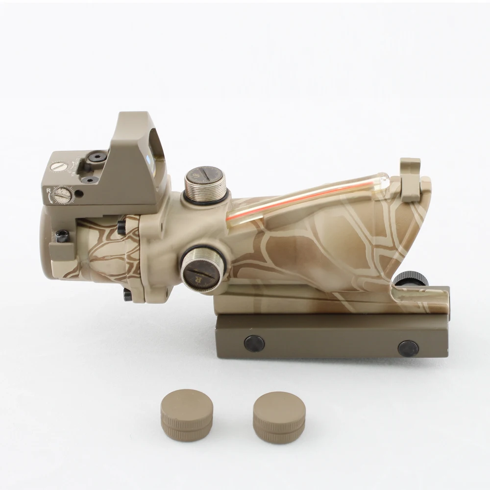 SPINA Оптика Тактический ACOG 4X32 стиль волоконный источник Красная светящаяся