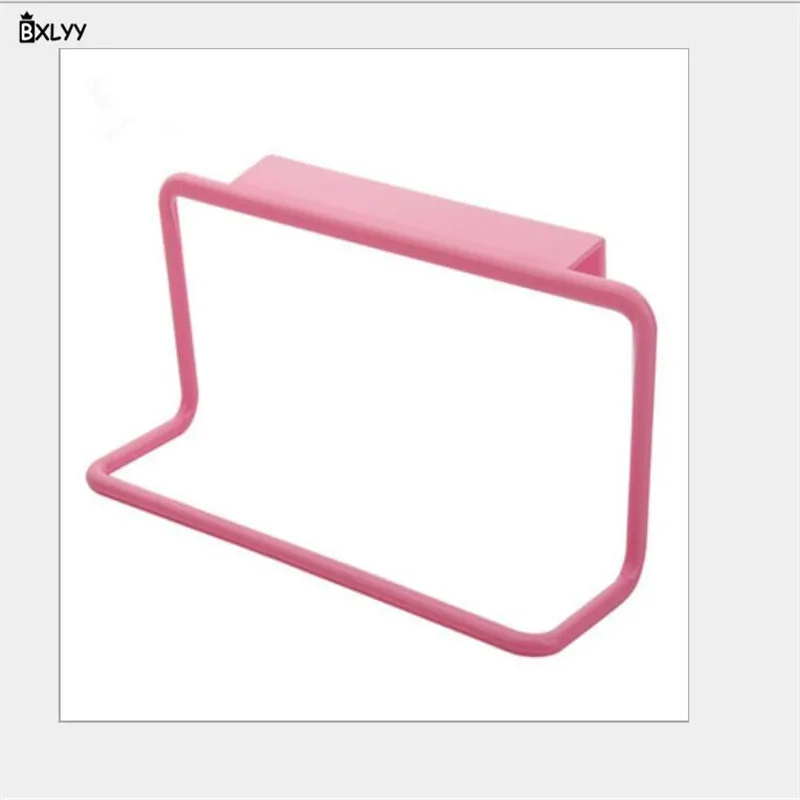 pink BXLYY Hot1pc Многофункциональная Пластиковая дверная стойка для шкафа с одним стержнем, стойка для ванной комнаты, шкаф для полотенец, кухонные аксессуары, инструменты. 7z - Цвет: pink