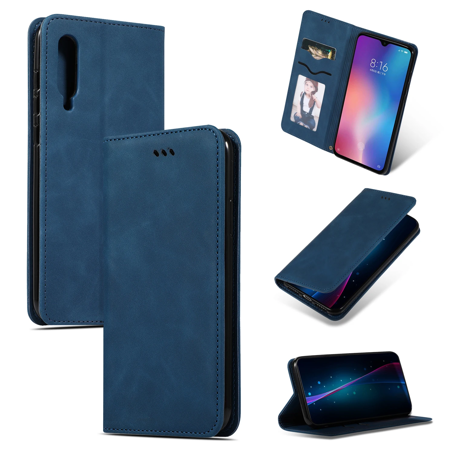 Роскошный флип-чехол для Xiaomi mi 9 Se 9T Red mi k20 8a 7a Note 8 8T 7 6 Pro Кожаный силиконовый Магнитный чехол-книжка