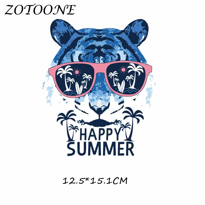 Термоклейкие нашивки ZOTOONE для одежды Термотрансферная аппликация с тигром