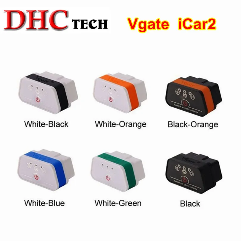 6 цветов Vgate iCar2 с Bluetooth или WIFI Мини ELM327 OBD2 сканер диагностический инструмент