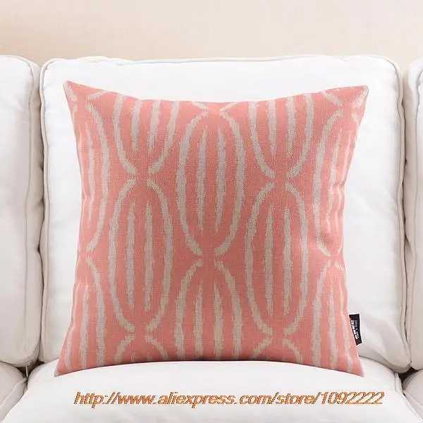 Nordic Decorative Pillows Pink Geometric Cushion Cover Home Decor Boho Throw Linen Pillowcase for Sofa Couch | Дом и сад