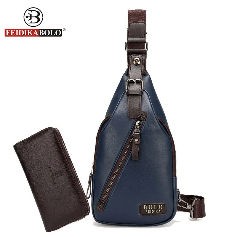 Feidika Боло бренд сумка Для мужчин груди пакет один плечевой ремень Back Pack кожаная