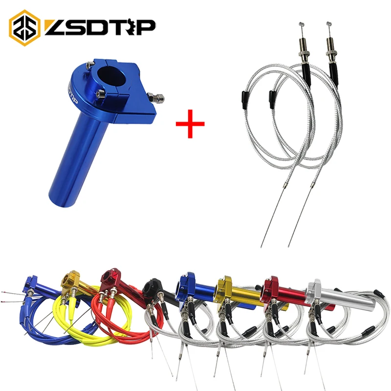 ZSDTRP 7/8 дюйма 22 мм CNC алюминиевые ручки для дроссельной заслонки мотоцикла + 2 шт.