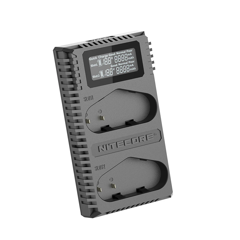 Nitecore UCN4 Pro Двойной слот USB QC LP-E4 LP-E4N LP-E19 Зарядное устройство для зеркальных