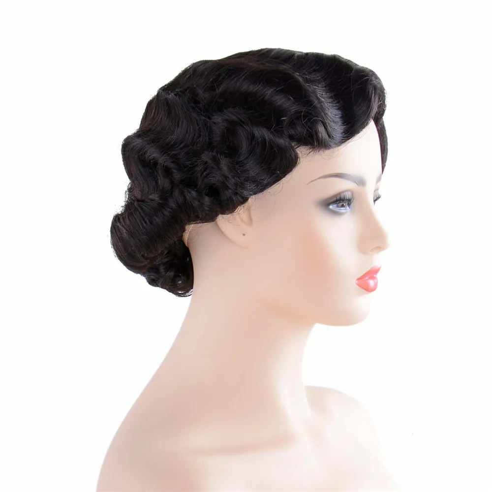 Парик Eva Green для костюма Мисс Перегрин для взрослых женщин с винтажными короткими кудрями в стиле 1920-х годов для Хэллоуина.