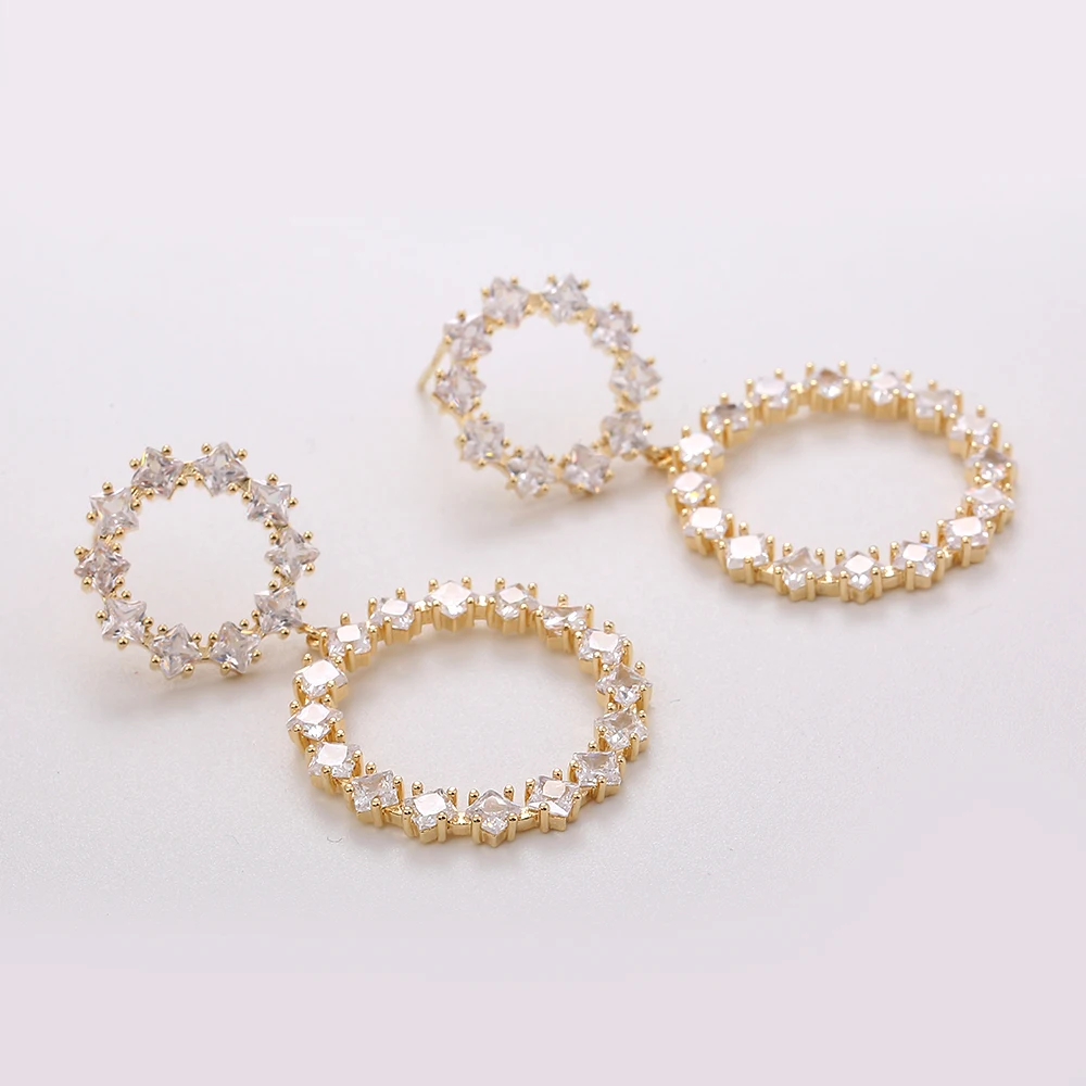Серебряные серьги 925 пробы круглые модные женские серьги-капли аксессуары