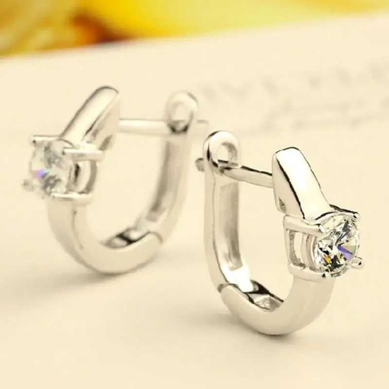 Корейская версия стильных u образных простых серебряных сережек