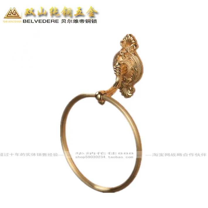 

США медный император двойной Гора Bellevue Европейский Американский Золотой 24K аксессуары для ванной комнаты/кольцо для полотенец/подвесное по...