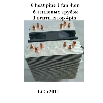 4 6 тепловым стержнем heat pipe Процессор кулер Intel 775/1150/1151/1155/1156/1366 2011 AMD 4pin dual-башня охлаждения 9 см вентилятор светодиодный светильник - Цвет лезвия: Heat pipe