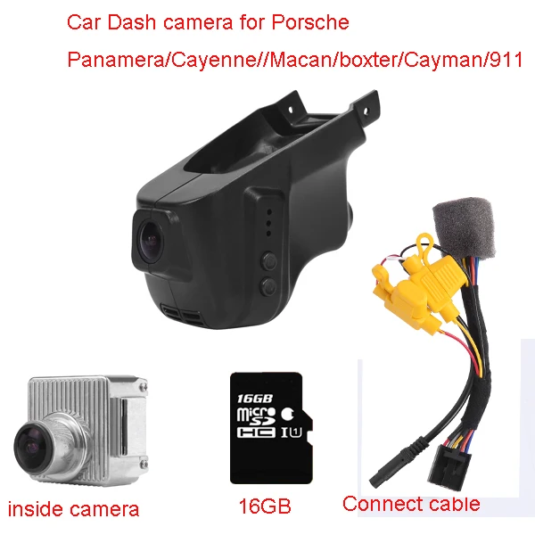 

Easy Install Car Dash Cam DVR black box for porsche Panamera/Cayenne//Macan/boxter/Cayman/911 With WIFI And 16G/32G