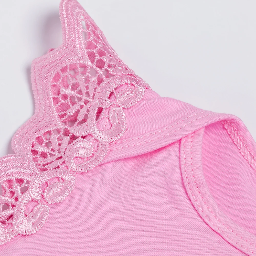 Розовые комплекты одежды для девочек с вышивкой Детский комбинезон украшением в