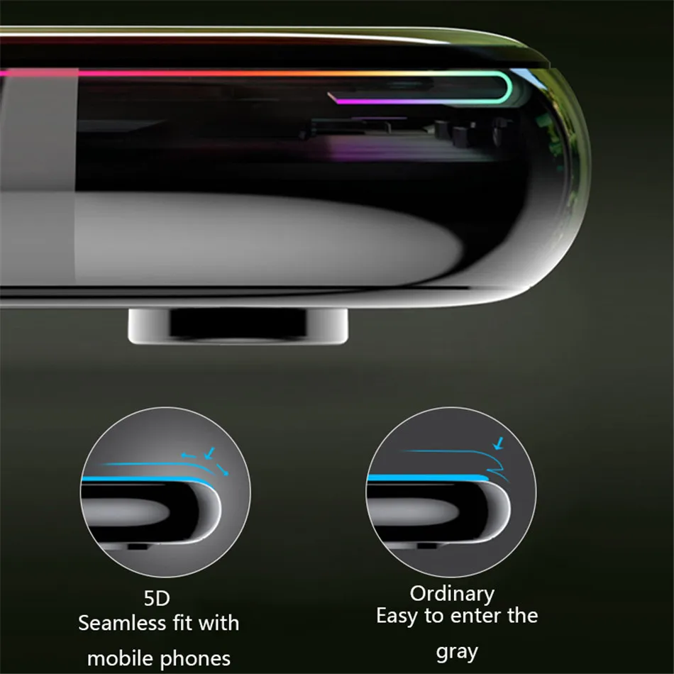 5D закаленное Стекло для iPhone XS MAX XR Экран протектор X с загнутыми краями на весь экран на защитной Стекло для iPhone 7 8 Plus 6 S Plus