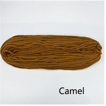 CAMEL 80 метров 7 мм 8 делений круглый хлопок шнур декоративная веревка витой хлопчатобумажный Канат Плетеный шнурок веревки DIY Домашний текстиль ремесло - Цвет: CAMEL