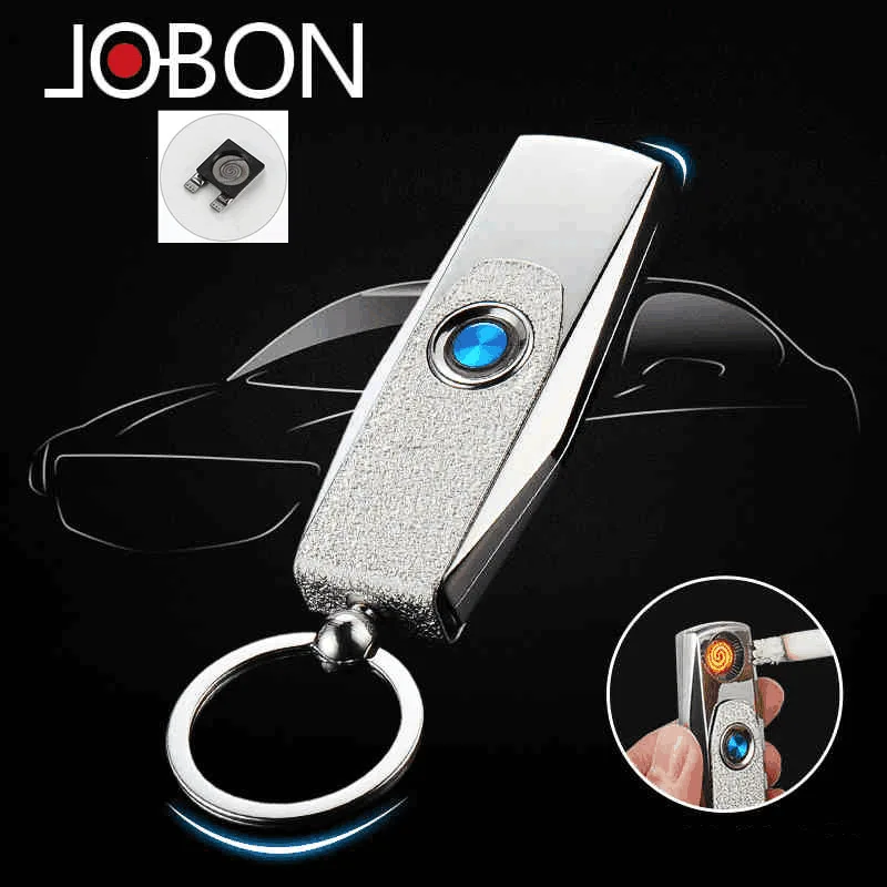 Многофункциональная перезаряжаемая USB зажигалка Jobon брелок Электронная