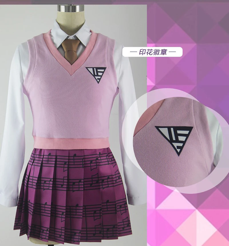 Японская игра Danganronpa V3 Akamatsu Kaede косплей костюм Женская милая школьная Униформа
