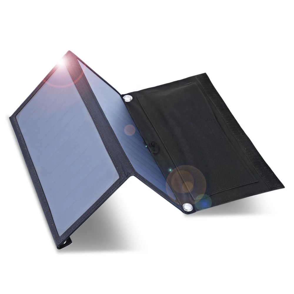 Gbtiger 14 Вт 5 В Dual USB солнечной зарядки Панель складной sunpower Зарядное устройство для