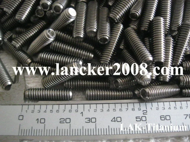 M6x20 Gr2 Titanium hexagon socket set screw with flat point | Обустройство дома