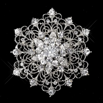 1 75 &quotВинтаж Стиль родий серебристый прозрачный со стразами Винтаж вихревой