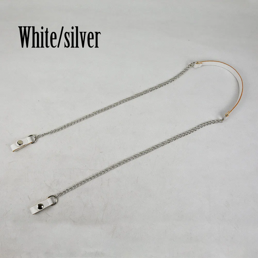 white silver Новинка, цветная длинная сумка на плечо, крепление на цепочке, крепление на ремешке из искусственной кожи, застежка-зажим для opoket Obag O Bag - Цвет: white silver