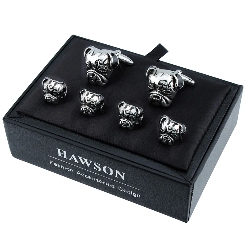 Kawaii Puppy запонки с заклепками милая собака мопс запонка Кнопка заклепка набор для