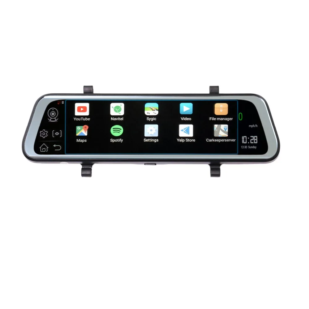 Зеркало заднего вида Udricare 10 дюймов ADAS 4G Wi Fi Bluetooth Android 8 1 GPS двойной объектив DVR Full HD