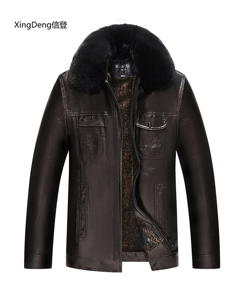 Зимние толстые теплые мотоциклетные куртки XingDeng из искусственной кожи пальто