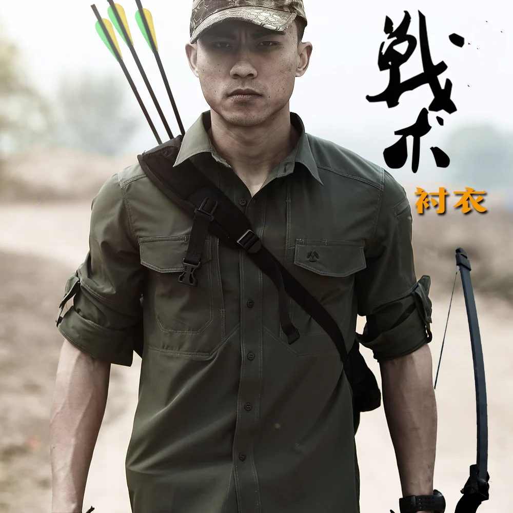 

Men Tactical Gear Quick Dry Military Shirts Breathable Soft Elastic New Fabric Long Sleeve Combat Army Shirt quickdry breathable