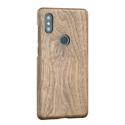 Walnut Натуральный Деревянный чехол для телефона для Xiaomi mi Mix 2S mi x2S чехол Чехол бамбук/орех/палисандр/Черное ледяное дерево/оболочка 5,9" mi x2S - Цвет: Walnut