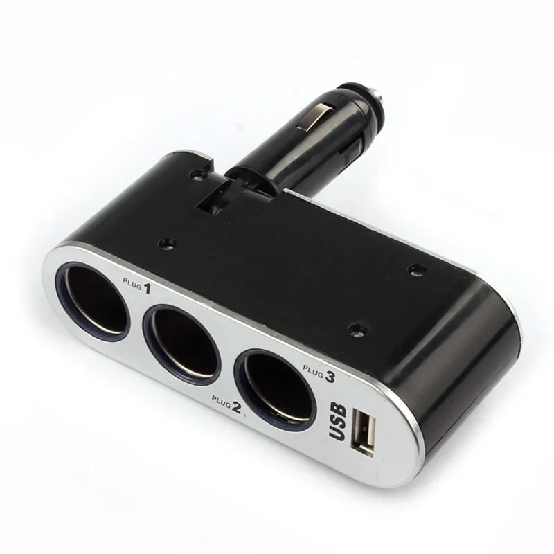 12 В/24 В от 1 до 3 USB источник питания в автомобиле зарядное устройство адаптер и тройная сигарета зажигалка Разъем аксессуары для автомобиля