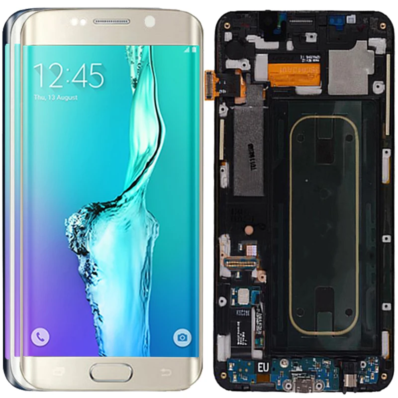 Оригинальный G928F ЖК-дисплей для samsung Galaxy S6 Edge Plus ЖК-экран рамка сенсорная панель