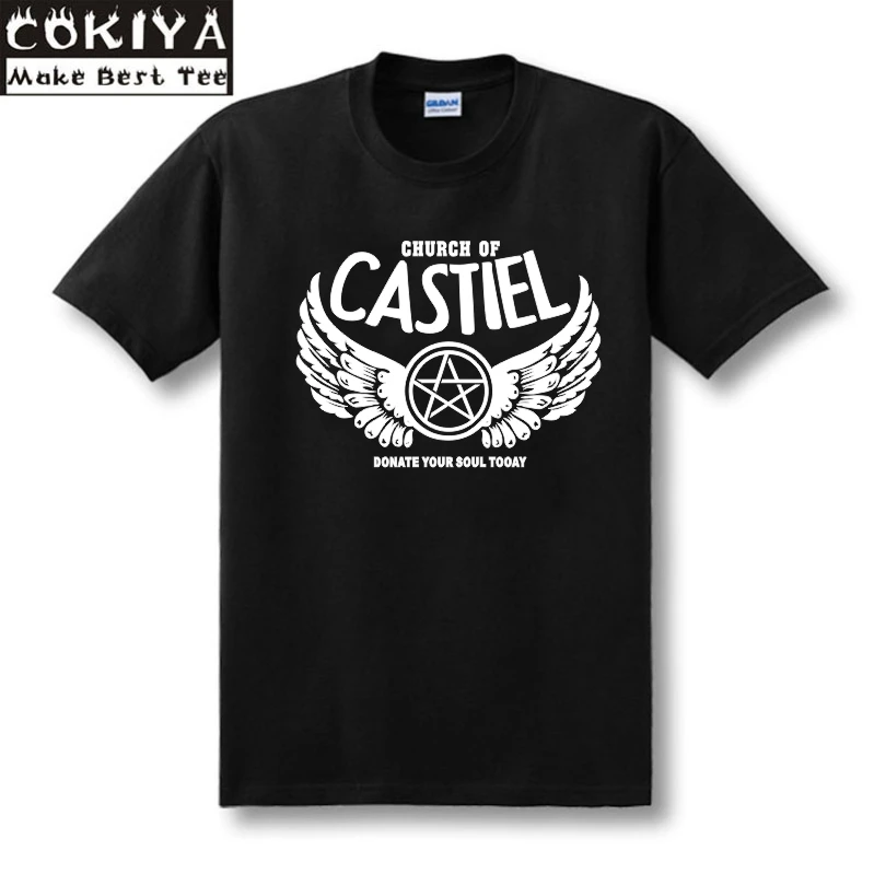 MISHA COLLINS CASTIEL футболка сверхъестественная 8 цветов Размер XS XXL Мужская Женская