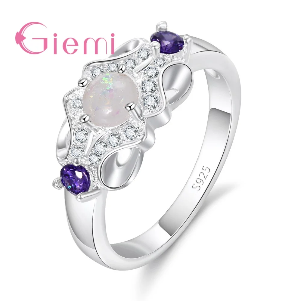 

New Stylish Geometric Finger Jewelry 925 Sterling Silver Rings for Wedding/Party/Engagement Women Shiny Zircon CZ Anillos
