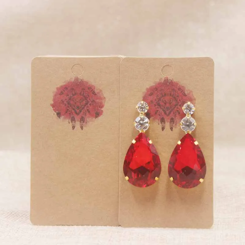 card same as pic 50 шт./лот бумажные ювелирные изделия падение упаковка для серег карты мульти цветок дизайнерские серьги пакет карты белый/Крафт DIy спасибо серьги карта - Цвет: card same as pic
