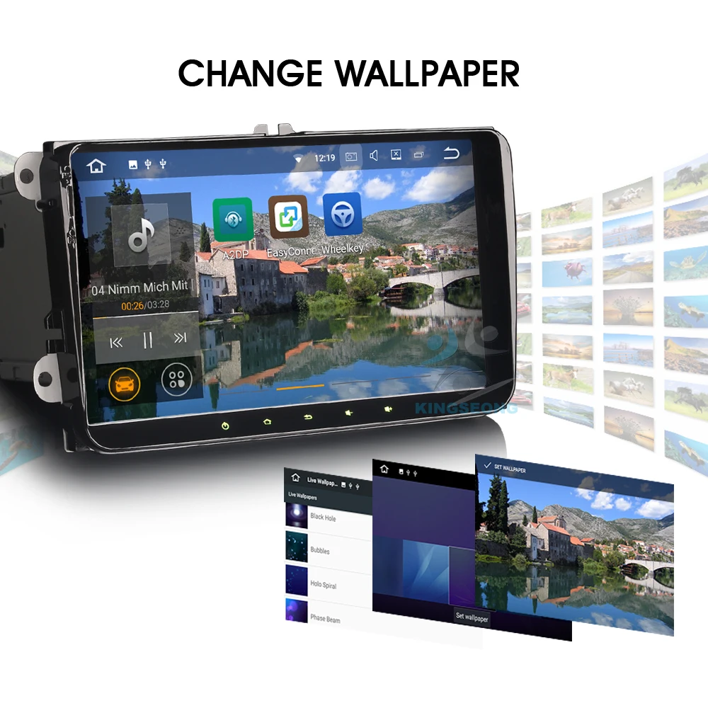 Автомагнитола DE Android 7.1.2 с GPS навигацией для Volkswagen Passat Golf Jetta Polo Touran Altea XL Octavia Combi DAB +