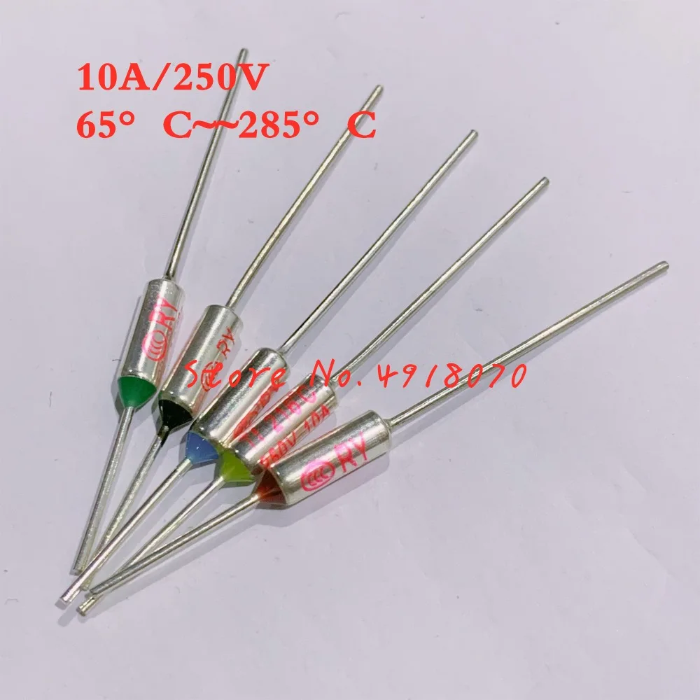 100 шт./лот RY микро Термопредохранитель 10A250V 72 85 92 95 110 113 120 градусов мини с