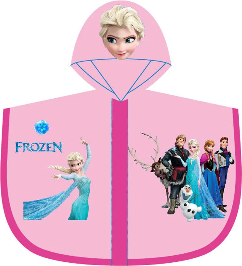 frozen Дисней пончо плащ открытый надувной кепки детей обувь для девочек мультфильм Замороженные Микки дождь непромокаемые для мальчиков - Цвет: frozen