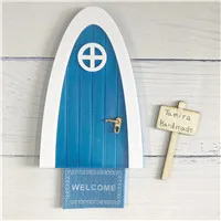 Baby Blue Arch Зубная фея дверной комплект отличный подарок для миниатюрных сказочных дверных аксессуаров розовые двери дома Хоббита игрушки для детей - Цвет: Baby Blue Arch