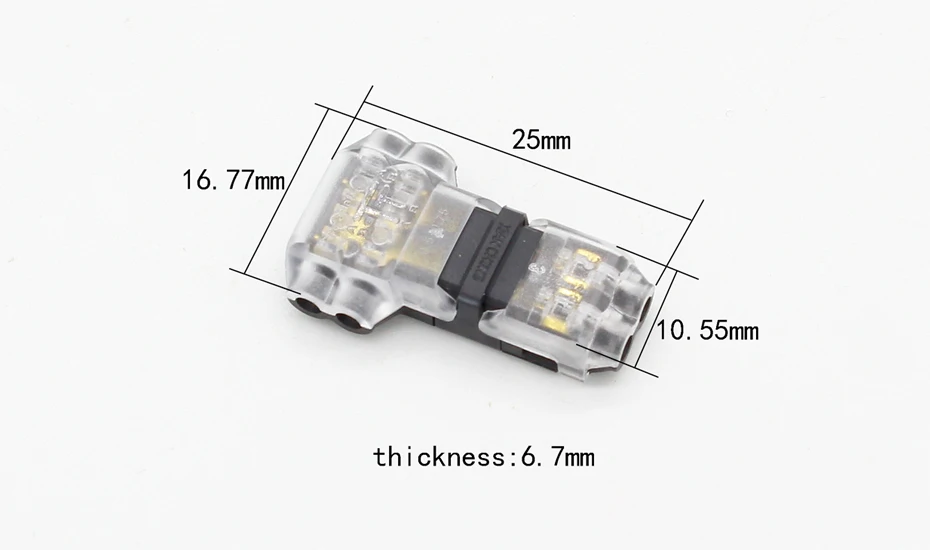 5 шт./лот 2 Pin 2 Way 300v 10a Универсальный Компактный проводной разъем Т-образный проводник клеммный блок с рычагом AWG 18-24