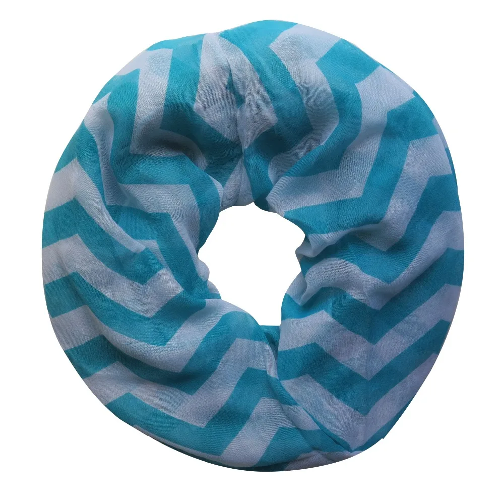 Шарф с принтом зигзаг и шевроном Бесконечность снуд петлей Женские аксессуары