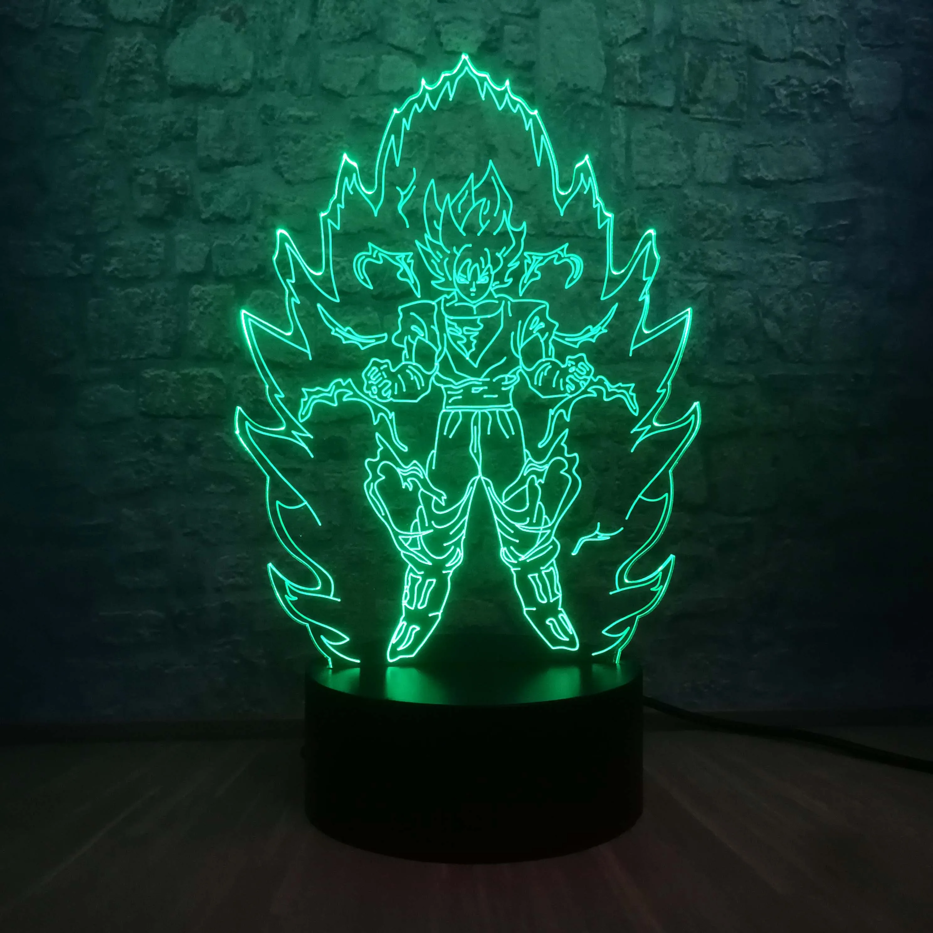3D светодиодный светильник Dragon Ball Super Son Goku ночник для спальни креативное