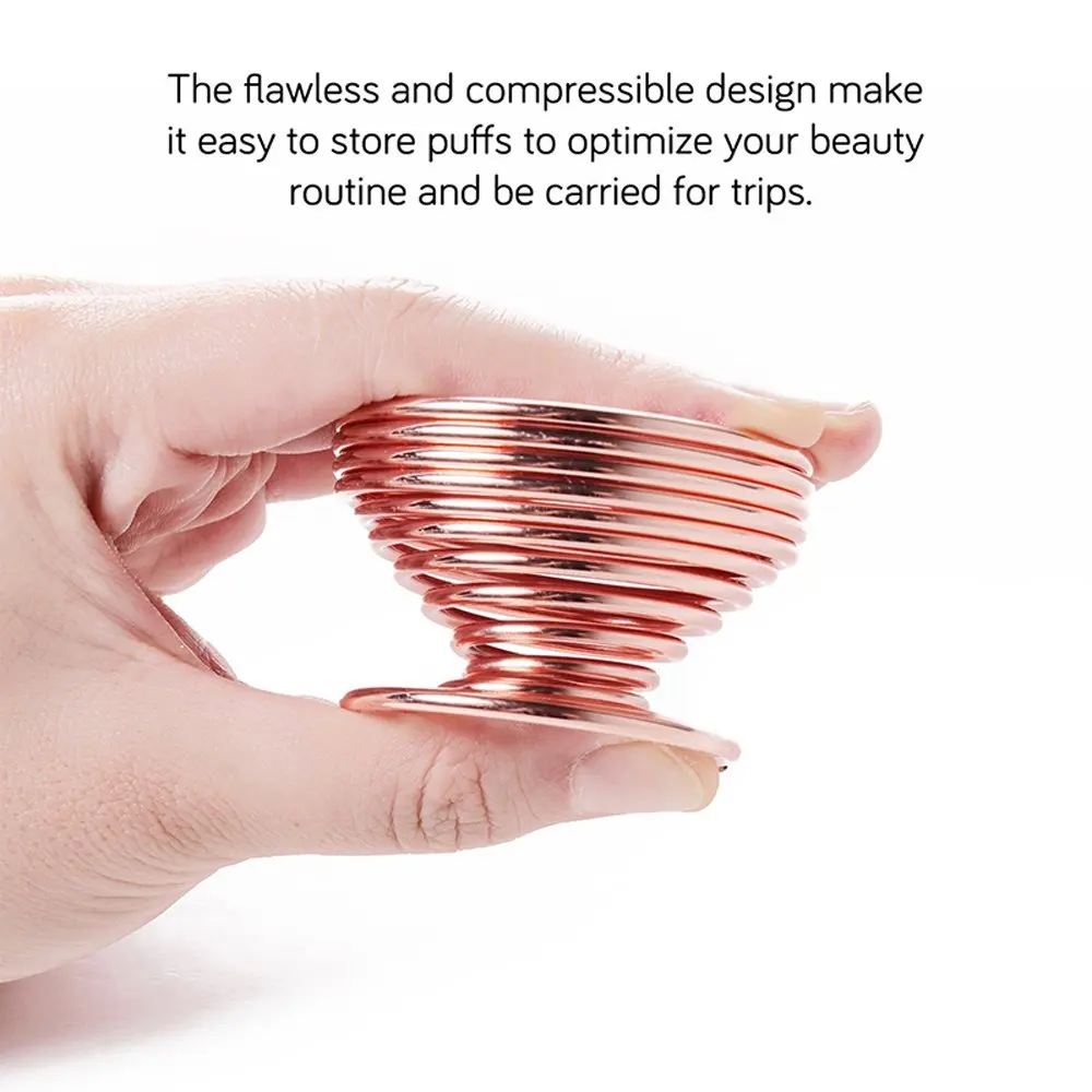 Rose Gold Beauty Sponge Blender Holder Makeup Drying Stand Storage Egg Powder Puff Display with Make up Sponges |