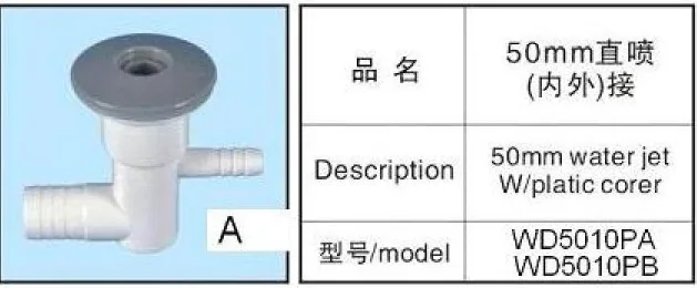 

plastic hot tub air nozzles,bubble jets china spa bathtub 1inch water jet 50MM