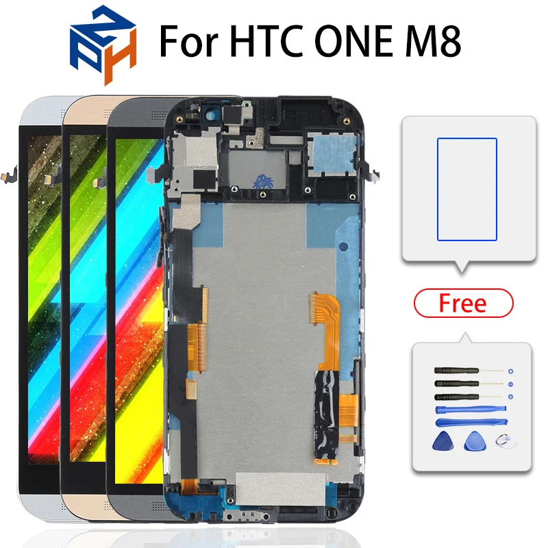 AMOLED ЖК дисплей Дисплей + рамка для htc один M8 Сенсорный экран планшета Ассамблеи