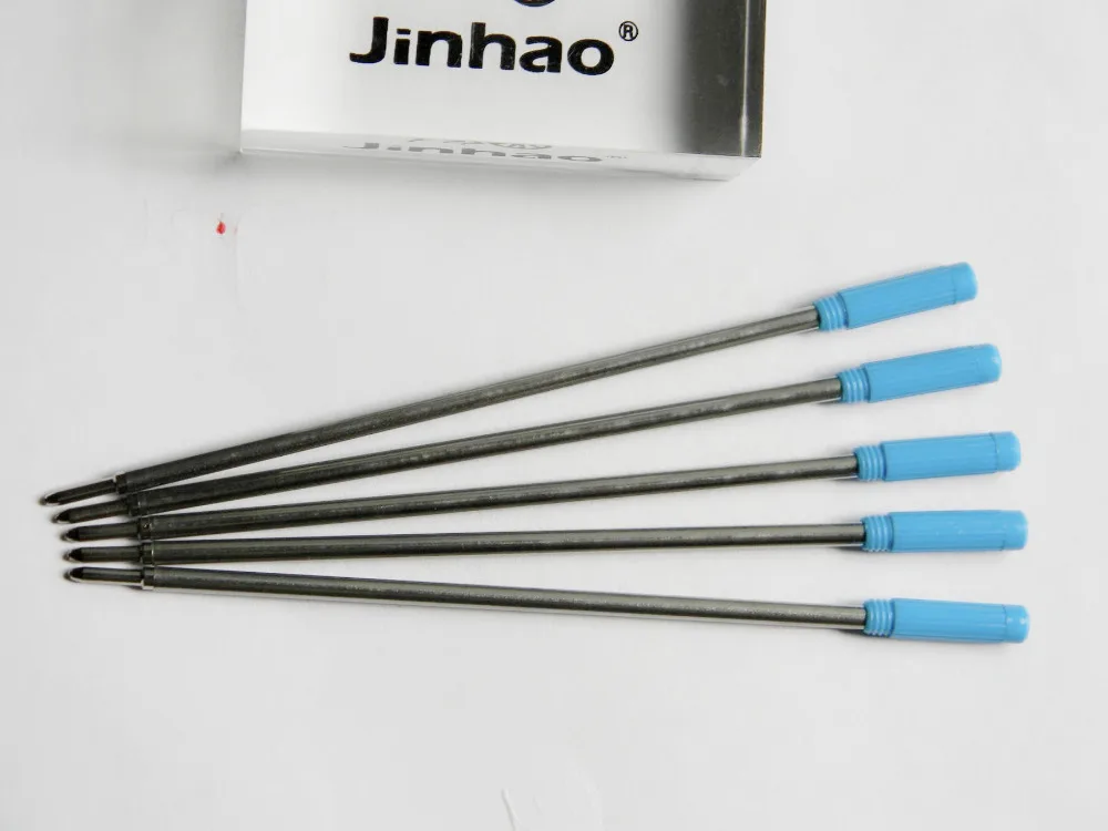 10 шт высокое качество синий черный красный металл шариковая ручка заправки
