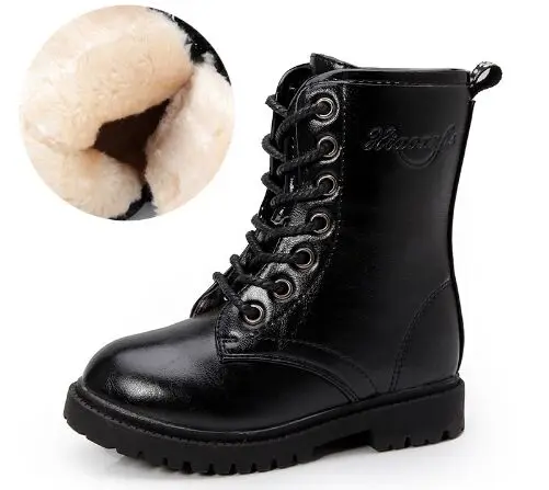 Детские ботинки зимняя кожаная обувь для девочек коллекция 2016 года осенние