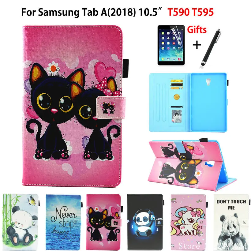 Чехол для Samsung Galaxy Tab A A2 2018 дюйма T590 T595 T597 зеркальный чехол Обложка с рисунком