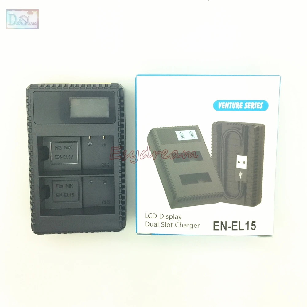 EN-EL15 ЖК-дисплей USB Dual Зарядное устройство для Nikon D7500 D7200 D7100 D7000 D810 D800E D800 D750 D610 D600E V1 заменить MH-25 RU EL15 ENEL15
