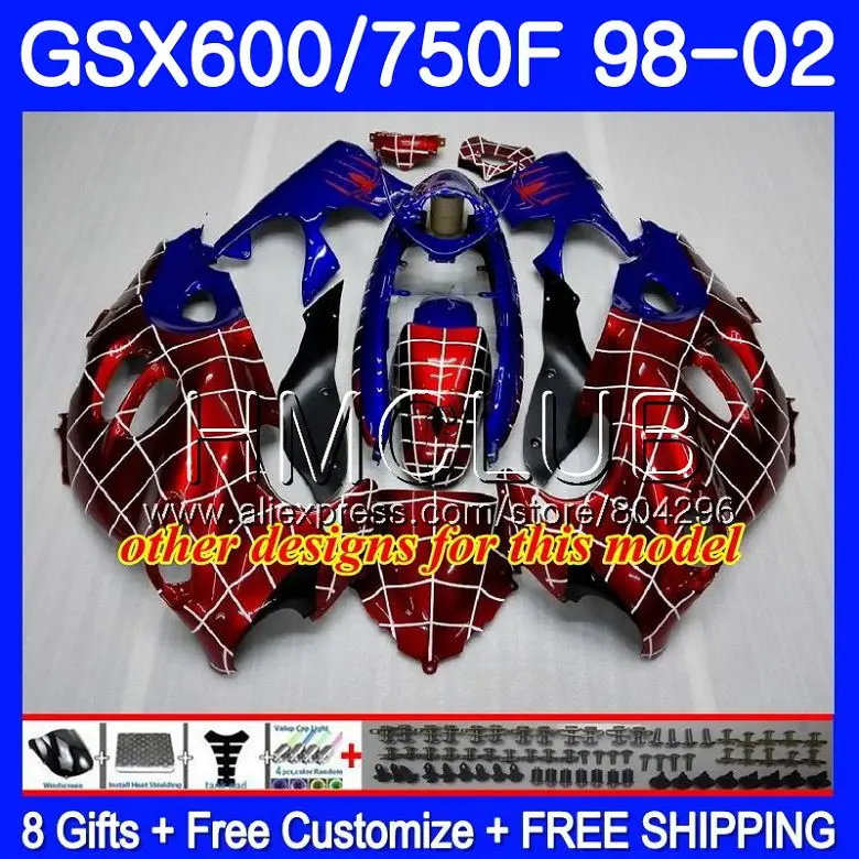 Комбинезоны для SUZUKI GSXR 750 600 SRAD GSXR600 завод синий 96 97 98 99 00 1HM. 7 GSX-R600 GSXR750 1996 1997 1998 1999 2000 обтекатель